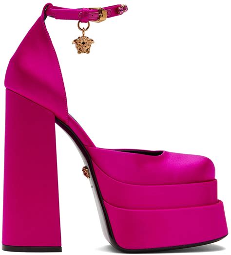 versace pink high heels|versace pink platform heels.